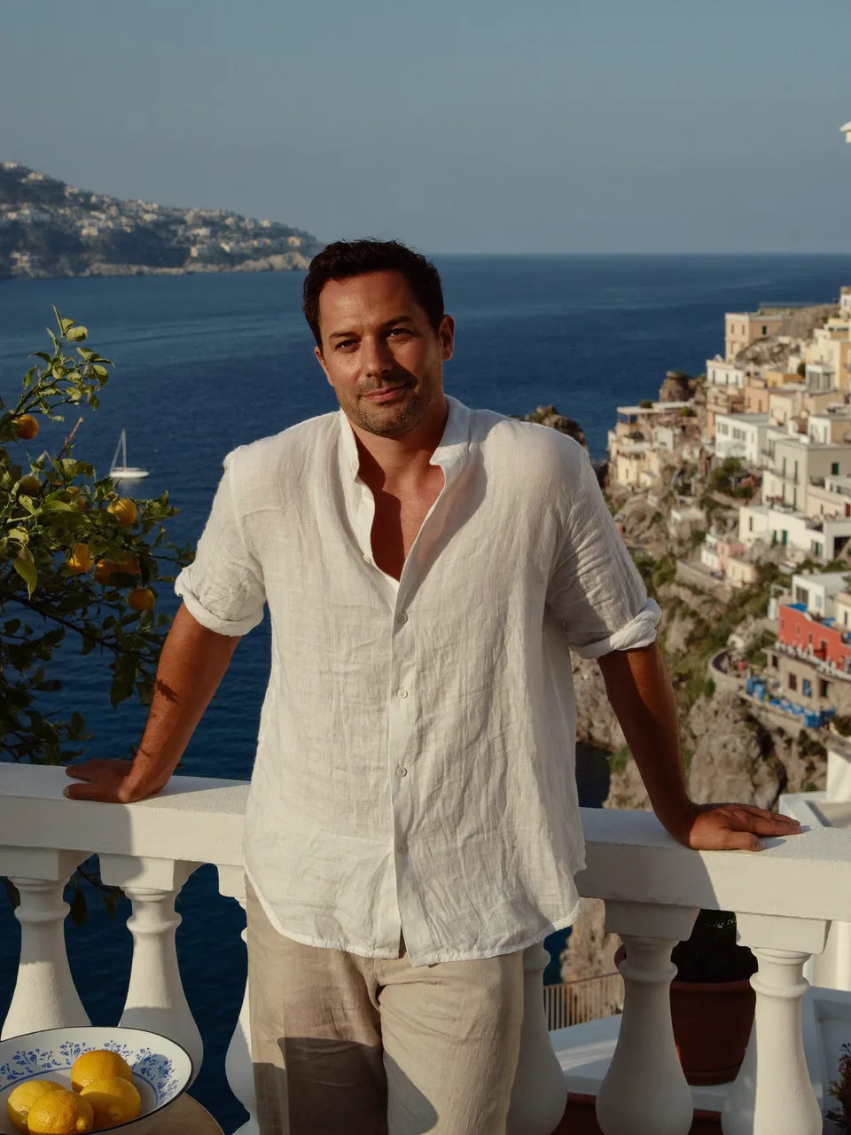 Amalfi Coast: reference scene with a man