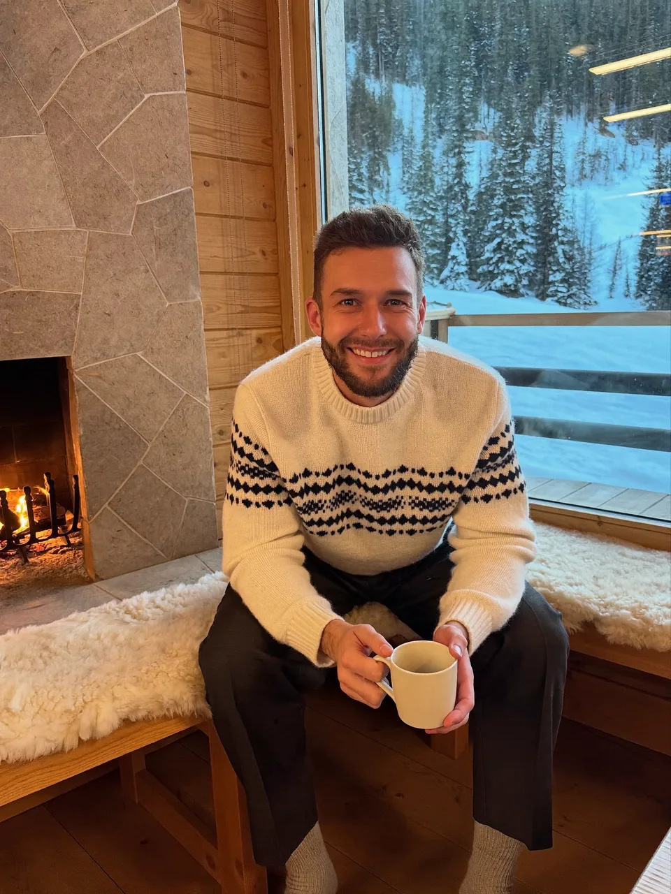 Ski Chalet: reference scene with a man