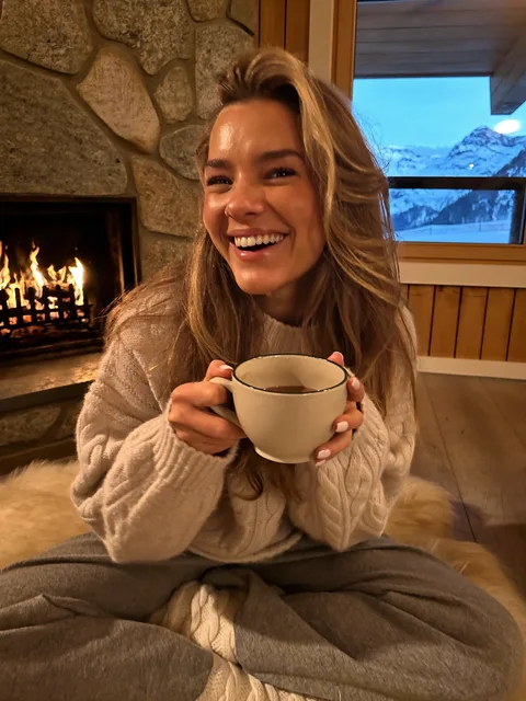 Ski Chalet: reference scene with a woman