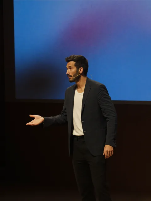 On Stage: reference scene with a man