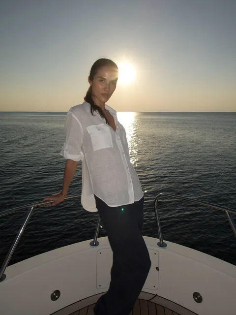 Yacht Deck: reference scene with a woman